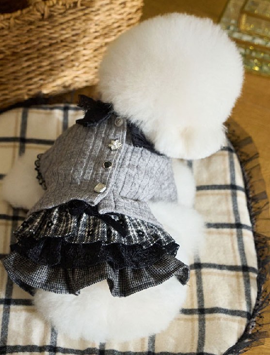Blanche Knit Cardigan (Melange Grey) — view 2