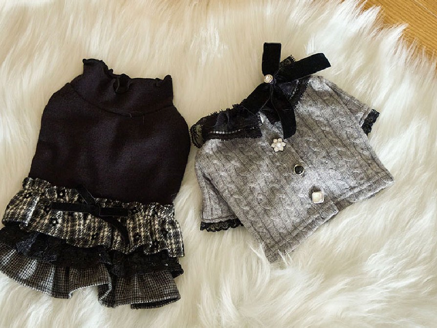 Blanche Knit Cardigan (Melange Grey) — view 3
