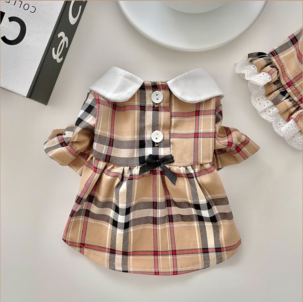Classic Check Round-Collar Dress — view 5